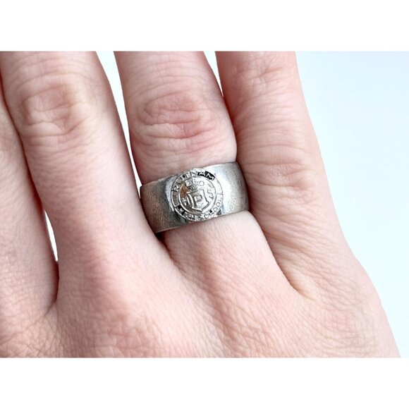 Putnman High School Graduation 925 Kinney Sterling Silver Vintage Ring - sz 6 - Picture 1 of 14